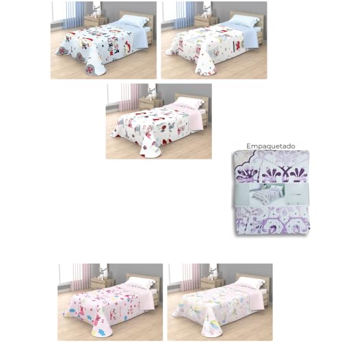 Miniatura 6 de Colcha Bouti Infantil Con Acolchado Termosellado Para Camas 90 Y 105 Cm, Con Diseños De Piratas, Unicornios, Perritos Y Cerditos... Ideal Para Primavera Y Verano Ratita, 90