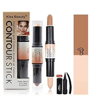 Kiss Beauty Stick Contour Highlighter Ivory White +Light Brown 8 gm