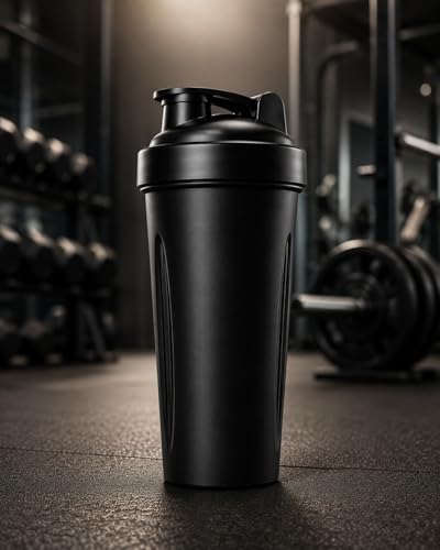Image of 750ml Gym Protein Shaker Bottle Black | Leakproof BPA Free Sports Mixer Bottle for Protein Shake & Workout Use