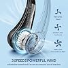 Portable Neck Fan, Hands Free Bladeless, 360° Cooling Personal Fan,Wearable Quiet Fan for Outdoor Indoor, Birthday Gifts for Men Women Mom Dad, 4000mAh Battery USB Rechargeable, 3-Speeds( Black) #2