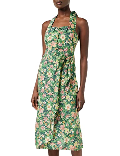 Queen Kerosin Tropic Vestito, Verde, S Donna