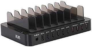 Multiple USB Charging Station,IKITS [CE Listed] 10-Port 13.2A 66W Phone Charger Hub Multiple