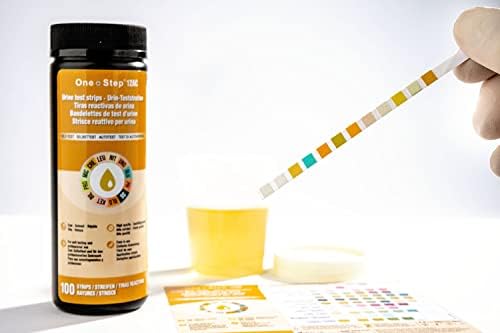 12 Parameter Urine Test Strips Creatinine, Microalbuim, UTI Infection, Ketone, Blood, Glucose Testing Sticks (100 Tests 1 Tub)