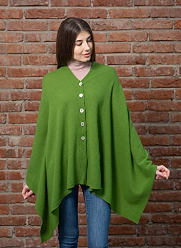 SAOL Women's Shawl Wrap Poncho Knit Lambswool Scarf Lightweight Cape Cardigan One Size3