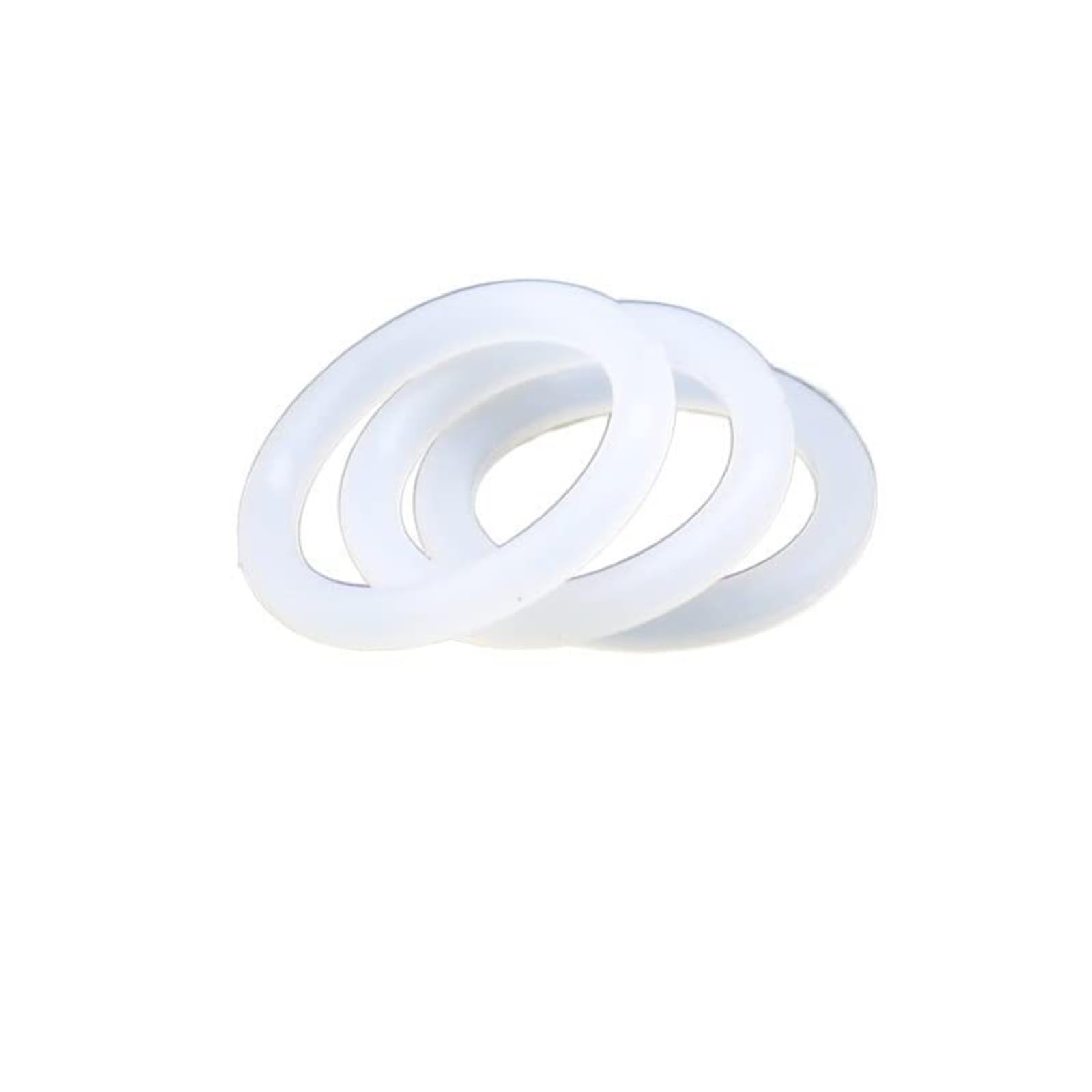 O ring in silicone rondelle per tubi flessibili Guarnizione O-ring in silicone bianco Isolamento impermeabile for uso alimentare 1 mm CS OD 5-40 50 pezzi 12(50pcs,OD 40m CS 1mm)