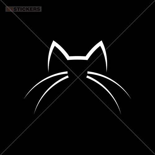 Vinyl Sticker Decals Domestic Cat Sports Bike (4 X 2,76 In. ) Vinyl color White