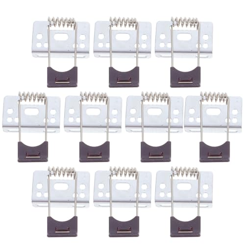 MUCKLILY Lot de 10 Clips à Ressort L-type pour Panneaux LED Encastrés Fixation pour Boîtiers de Luminaires Ressorts en Fer Résistants Compatibles Spots Encastrés et Éclairage Accessoires