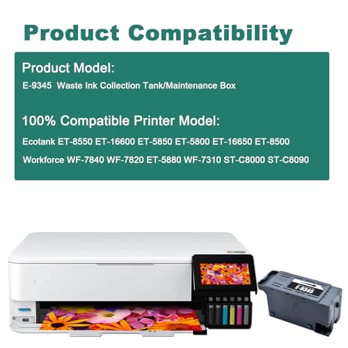 Image of C9345 Ink Maintenance Box for Epson ET-8550 ET-16600 ET-16650 ET-5850 ET-5880 ET-5800 WF-7840 WF-7820 WF-7310 (C12C934591 Maintenance Box)