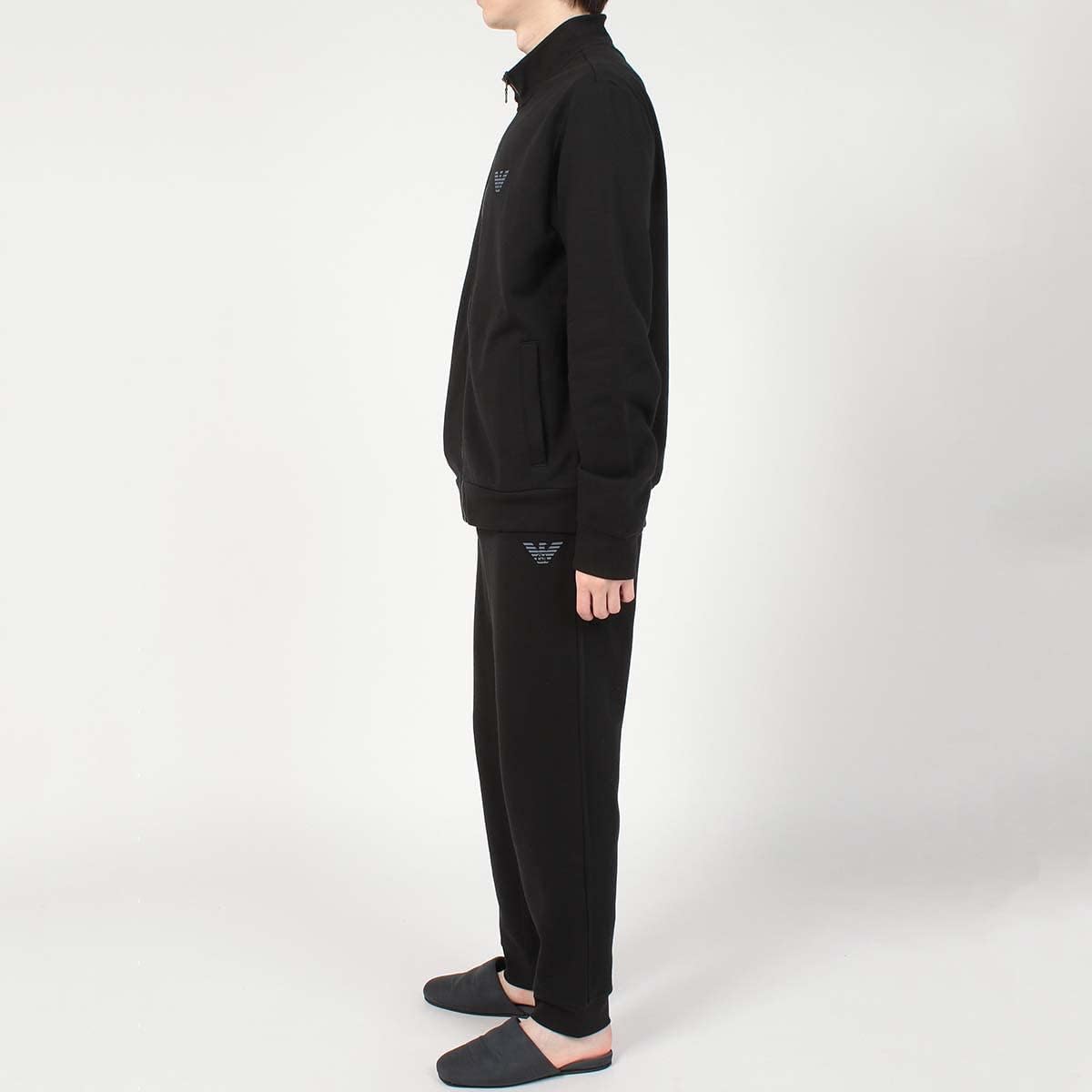 EMPORIO ARMANI エンポリオ アルマーニ ICONIC TERRY アイコニックテリー 裏起毛 上下セット フルジップ 長袖 メンズ パジャマ 部屋着 ラウンジウェア EUサイズ 男性 メンズ プレゼント 54075717