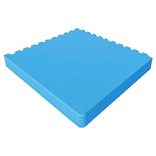 Gorilla Sports® – Lote de esteras protectoras tipo puzzle (62,5 x 60,5 x 1,2 cm), azul
