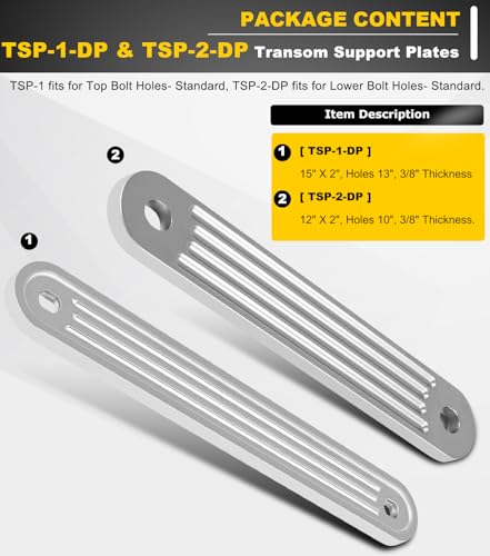 image for Camoo TSP-1 & TSP-2DP Transom Support Plate Kit for Top Bolt Holes Sta
