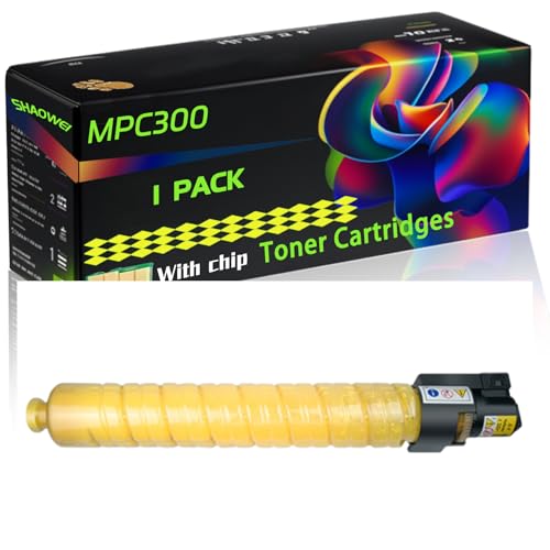 WZLAD MPC300 Compatible for Ricoh Toner Cartridges 841301 841302 841299 841300 Aficio MPC300 MPC300SR MPC400 MPC400SR Printers, High Yield Alternatives Reliable Printing (Yellow)