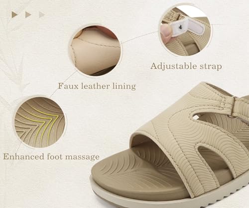 KuaiLu Womens Sandals Beige 10 by KuaiLu - Used condition - Image 6