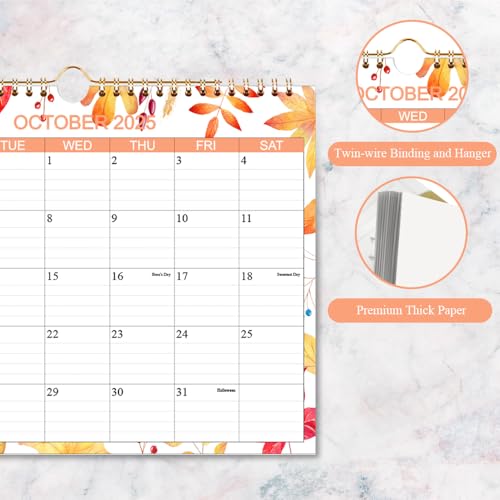 calendar 2025-2026 - wall calendar from aug 2025 to dec 2026- monthly calendar with 140gsm thick paper for planning and organizing for home or office 85 x 11 in wall calendar 2025-2026