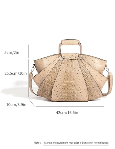 Image of Bag Woman Large Capacity Leather Purse Fashion Designer Metal Top Handle Handbags Women Crossbody Large Bags for Women Tote