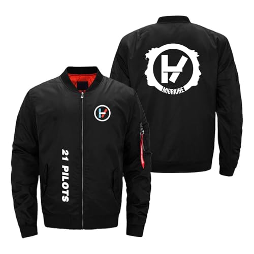 JOSHES Cazadora Hombre 21 Pilo-ts, Múltiples Bolsillos Retro, Primavera Otoño Verano Cazadoras-Black||M