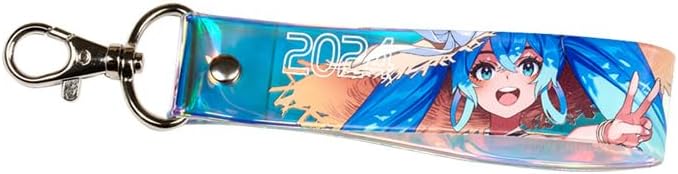 Racing Miku 2024 Tropical Ver. Aurora Tape Keychain