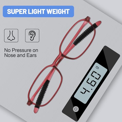 Image of 4 Packs Lightweight Reading Glasses for Women Men Blue Light Blocking Readers 1.0 1.5 2.0 2.5 3.0 4.0
