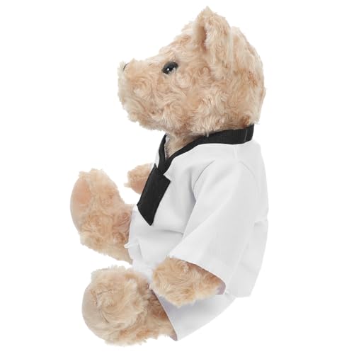 ifundom Oso de Peluche de Taekwondo Pequeño, Suave Felpa, Color Negro, Muñeco Coleccionable Amantes del Taekwondo, Obsequio Creativo para Cumpleaños y Decoración