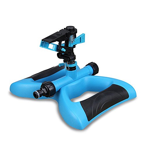 TOLOCO Garden Sprinkler,360° Automatic Rotating Portable Lawn Sprinkler, Outdoor Automatic Sprinkler for Lawn Irrigation System,Oscillating Rotary High Impact Sprinkler System,Water Up to 3600 Sq. Ft.