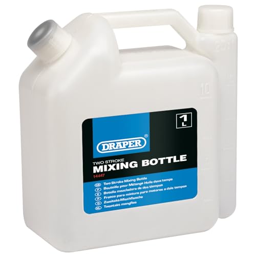 Draper 14447 Two Stroke Mixing Plastic Bottle 1L 16.3cm x 8cm x 17.7cm White