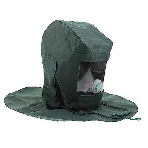 Gatuida Sandblaster Mask and Sand Hood Full Face Protective Dustproof Abrasive Sandblasting Helmet for Industrial Painting and Spraying