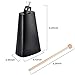 Eastrock 8 inch Metal Steel Cow Bells Noise Makers Hand Percussion Cowbell with Stick for Drum Set