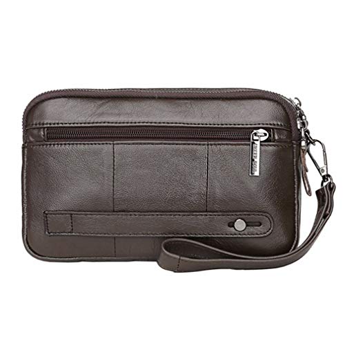 KPYWZER Acessório de viagem masculino 050 - carteira clutch, Marrom, One Size, Durável