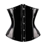 LYXYGMV Corsets à Lacets Corset en PVC for Femme, Bustier Push up, Style Gothique Punk, Grande Taille, Sexy(M)