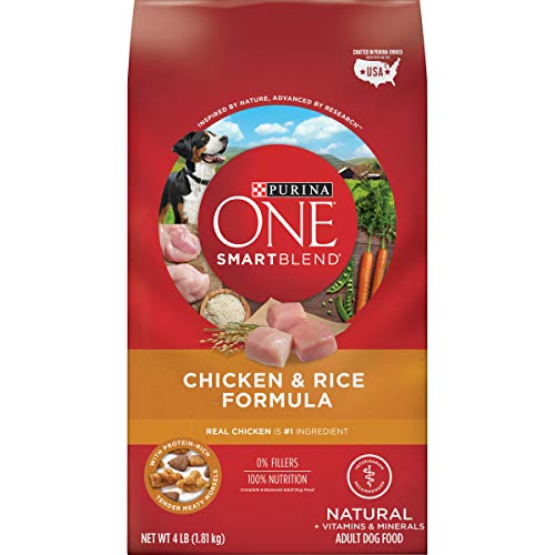 Purina ONE Natural Dry Dog Food, SmartBlend Chicken & Rice Formula - (4) 4 lb. Bags