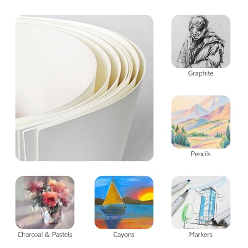 60CT 4X6 140lb 300gsm White Sketch Paper Cards Heavyweight Blank Card Stock for Mailing Postcards, Wedding Invitations,Thank You,Index Cards