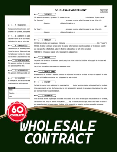 Wholesale Contract: Business Agreement Forms for Suppliers, Distributors, and Small
