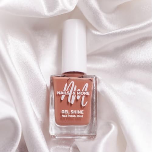 Image of Nails & More Auburn Nail Polish, Argan Oil-Infused Gel Shine, Rich Brown Nails, Earthy Nail Color | 10ml