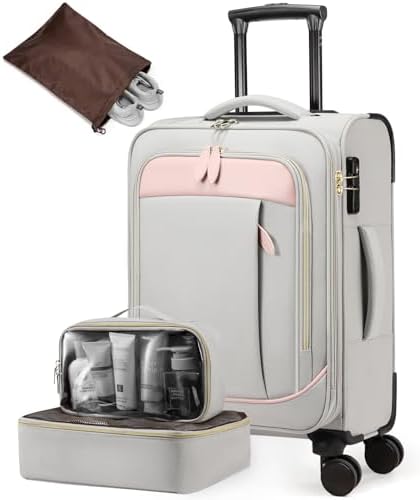 LOVEVOOK 4 Pcs Carry On Luggage 22x14x9 Airline Approved 20 Inch ...