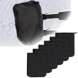 6Pcs Side Mirror Covers, Waterproof Car Side Mirror Protection for Snow, Ice, Bird Droppings - Suit Fit for Trucks, Winter Rearview Guard, Auto Exterior Accessories with Drawstrings