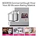 BOOROS Commercial Dough Mixer 750W Dual Rotating Dough Kneading Machine Pizza Dough Mixer 10.5Qt Capacity with Timer & Safety Shield Make 2.2-11Lbs of Dough Suitable for Bakery Pizzeria,110V