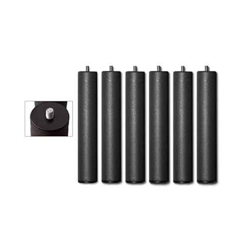 Cambia Tus Muebles Ctm Juego De 6 Patas Somier Y Base Tapizada Cilíndricas Roscadas, Gris, 5x25 Cm