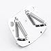 Swhmc Fender Mustang Tremolo Bridge Set - Nickel-Plated Zinc Alloy Tailpiece for Mustang Guitar (Silver, with 6 Knobs)