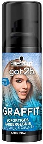 Schwarzkopf got2b Graffiti Paint Spray, Ocean Blue, Hairspray 1er Pack (1 x 120ml)