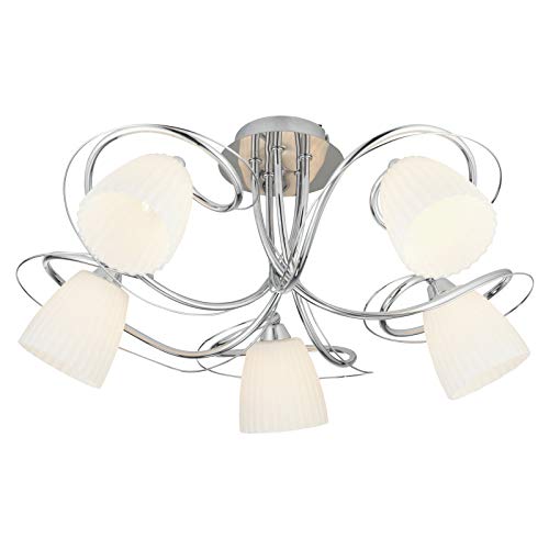Oaks Lighting Leke Chrome plafonnier chrome chic éclairage plafond intérieur moderne