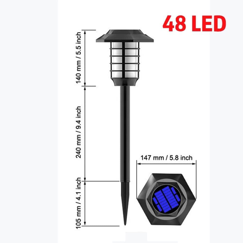 AoLa Solarlampen für Außen, 48 LED Solar Gartenfackeln Flammenlicht Fackel mit Realistischer Flammeneffekt IP65 Wasserdicht Solarleuchten für Garten Hof Balkon Auffahrt Weg Gartenbeleuchtung,4 Stück