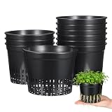 OHPHCALL Hydrokultur Pflanztöpfe Hydroponik Netztöpfe 13x13x10cm 10 Stück Kunststoff mit Drainagelöchern für Balkon Garten und Erde Wiederverwendbar