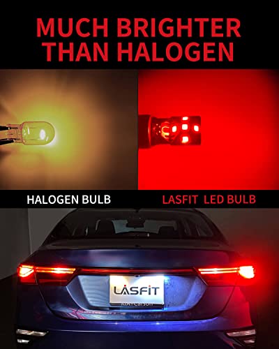 Lasfit Red 1157 2057 2357 7528 Bay15D Led Bulbs Polarity Free, Super Bright High Power Led Lights, Use For Brake Tail Light, Turn Signal Lights, Brilliant(Pack Of 2) #TOP1