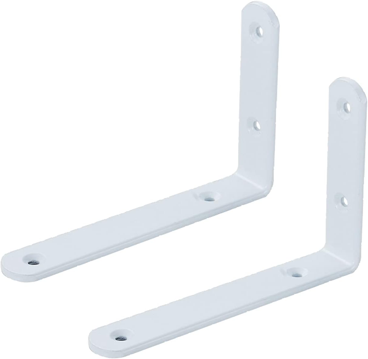 Industrial Metal Shelf Brackets,Wall-Mounted L-Shaped Shelf Supporter,Heavy Shelving Brackets,Decorative DIY Open Brackets for Shelves,2 Pcs,Black-25×20cm/9.8×7.9in