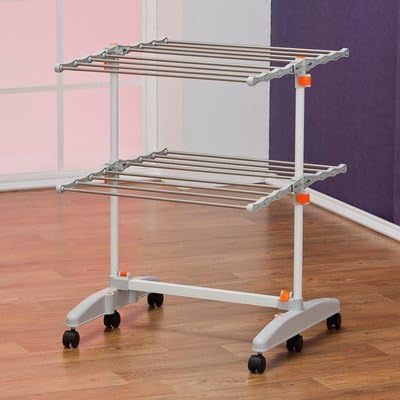 Badoogi BDE-V12 Foldable Heavy Duty and Compact Storage Drying Rack System, Personal Size by Microhearth, Inc