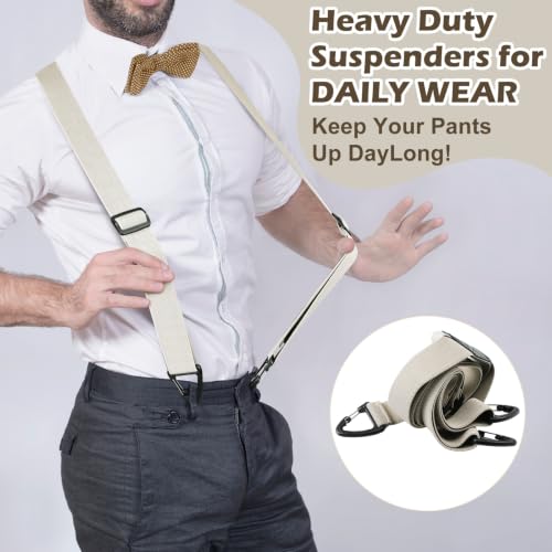 Image of Sintege X Back Hidden Suspender 1.5 Inches Under Clothing Heavy Duty Work Suspenders for Men Women