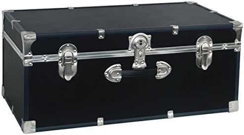 Seward Trunk College Dorm and Camp Storage Footlocker, Black, 30-Inch (SWD5120-10)