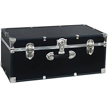 Seward Trunk College Dorm and Camp Storage Footlocker, Black, 30-Inch SWD5120-10