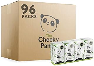 The Cheeky Panda  Bamboo Pocket Tissues | Bulk Box of 96 Packs (10 Tissues per Pack) | Hypoallergenic, Eco-Friendly, Super Soft, Strong & Sustainable