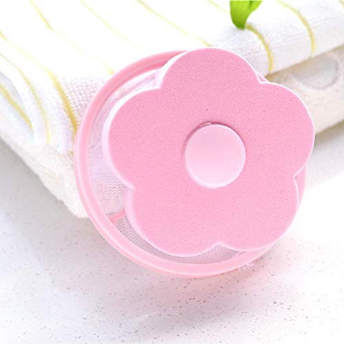 Cabilock 4 peças de máquina de lavar apanhador de fiapos em forma de flor reutilizável, filtro de ca